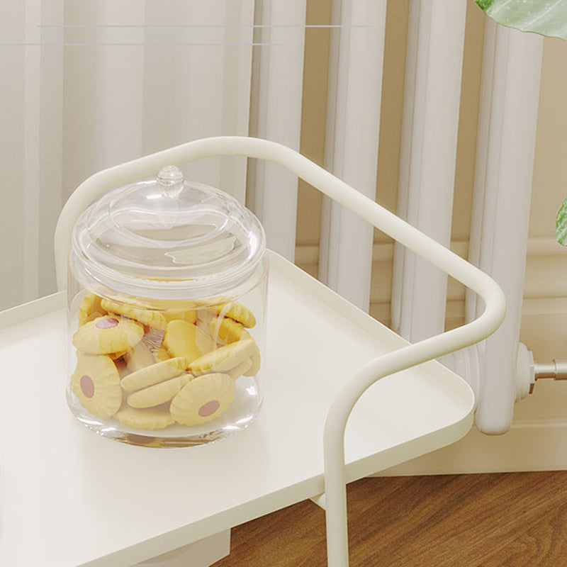 22"H Contemporary Corner Table Metal Double Tier Accent Side Table