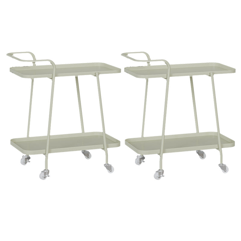 22"H Contemporary Corner Table Metal Double Tier Accent Side Table