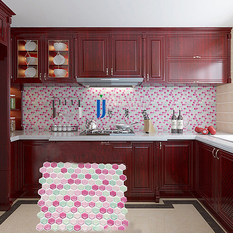 Colorful Mosaic Peel & Stick Tile Water-resistant for Backsplash Wall