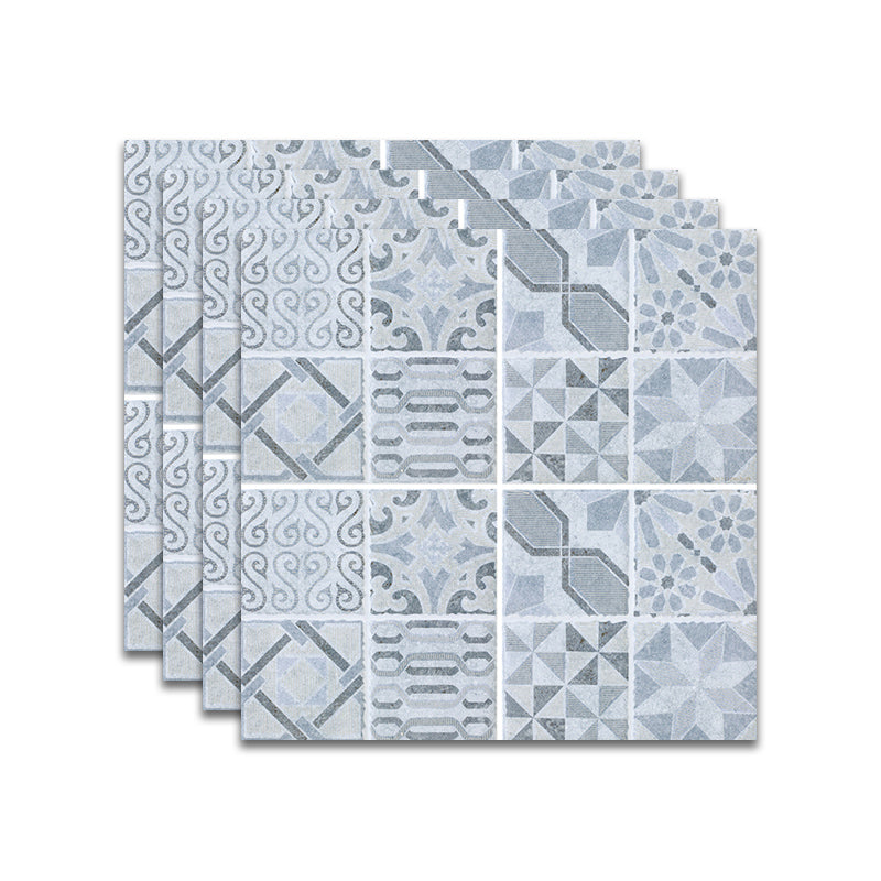 Spanish Pattern Singular Tile Mildew Resistant Peel & Stick Tile for Backsplash Wall