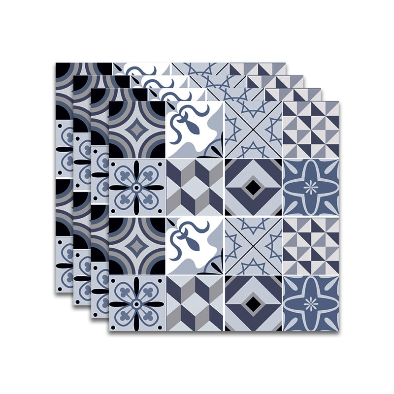 Spanish Pattern Singular Tile Mildew Resistant Peel & Stick Tile for Backsplash Wall