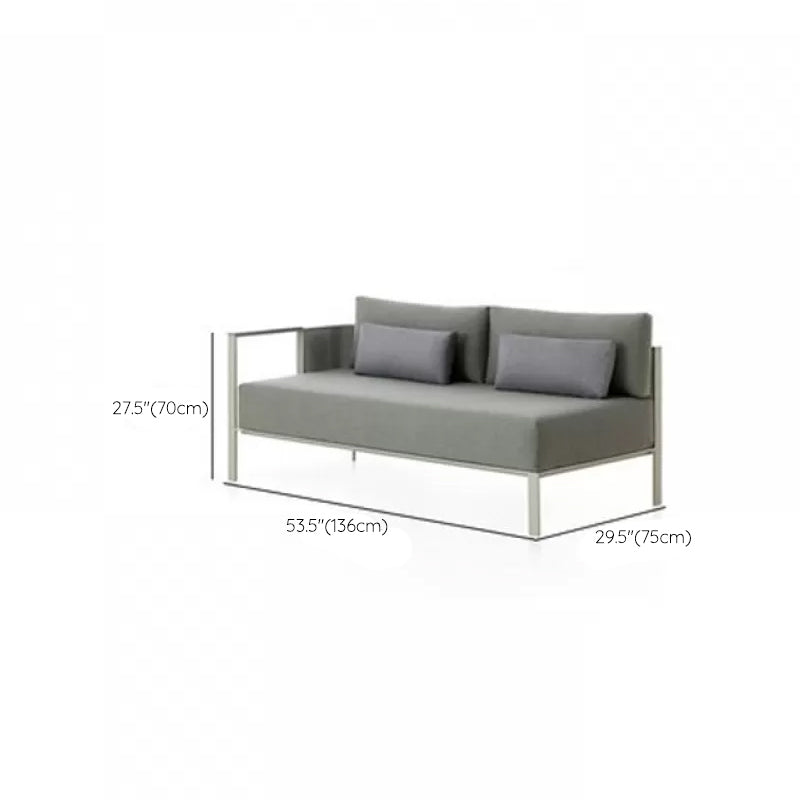 Metal Frame Outdoor Patio Sofa Industrial Water Resistant Patio Sofa