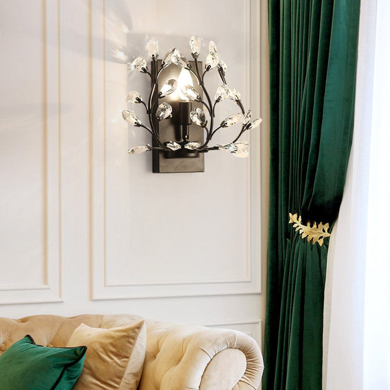 Crystal Unique Shape Wall Sconce Modern Style 1 Light Wall Light Sconce