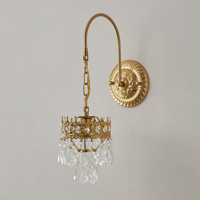 Crystal Geometric Shape Wall Sconce Modern Style 1 Light Wall Light Sconce