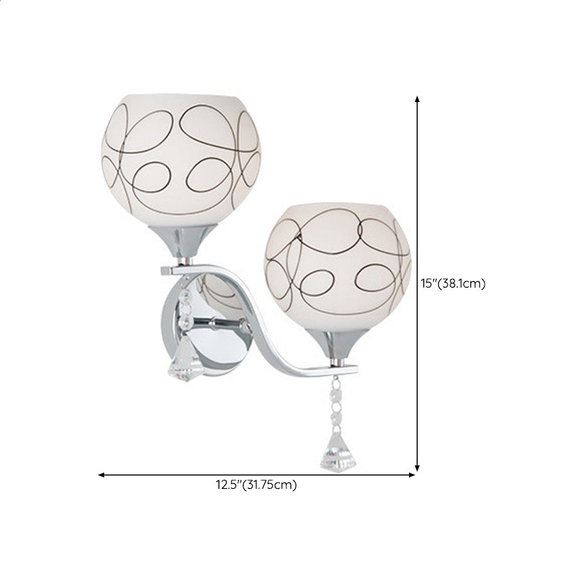 Modern Simple Iron Vanity Light Ball Shape Vanity Lamp for Shower Room