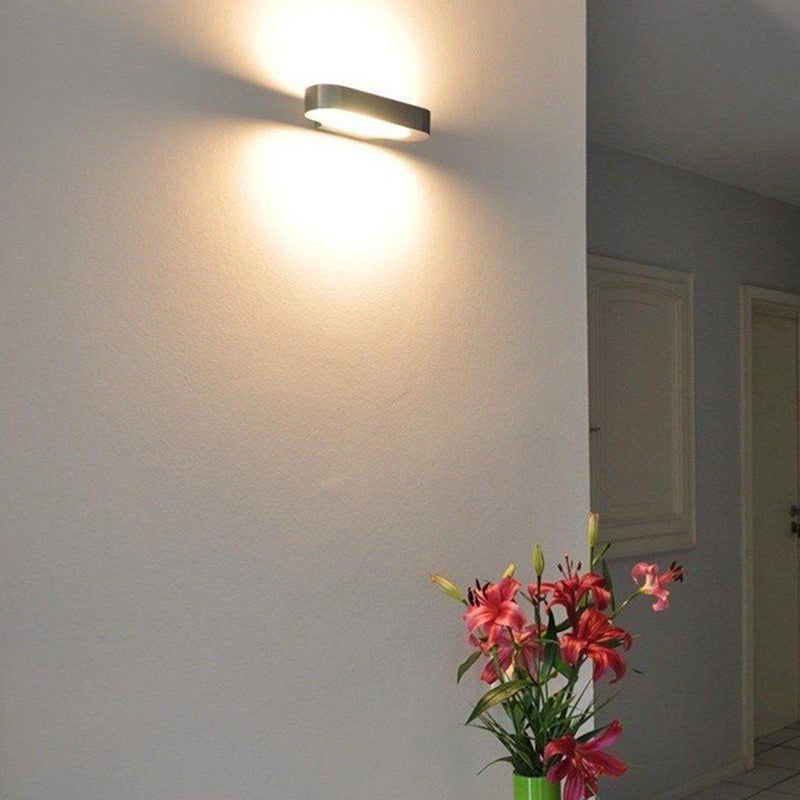 Modern Simple Aluminum Vanity Light Ellipse Shape Vanity Lamp for Shower Room