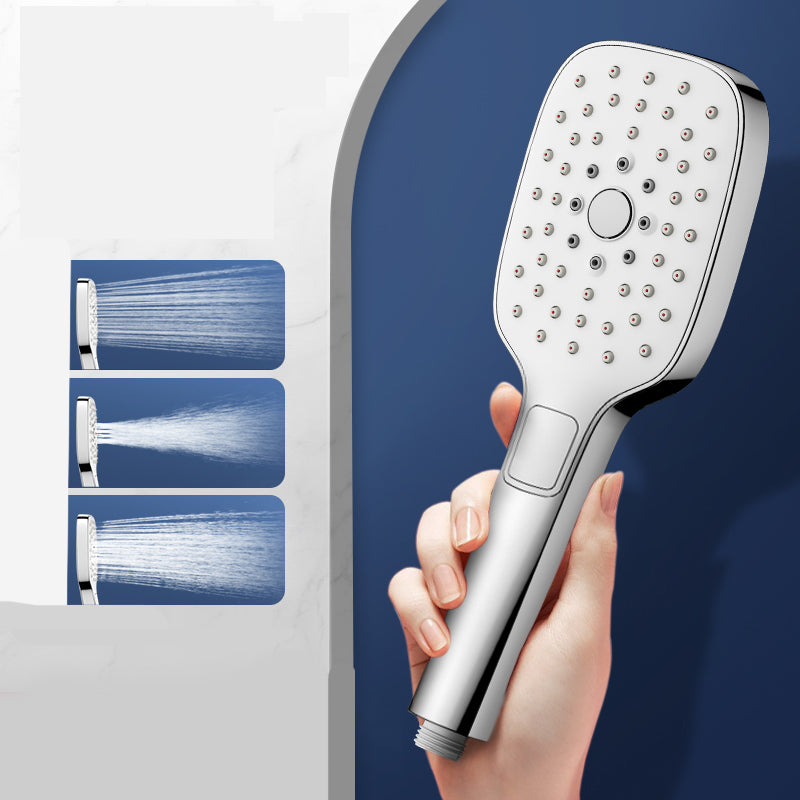 Modern Rectangular Hand Shower Adjustable Spray Pattern Wall-Mount Hand Shower