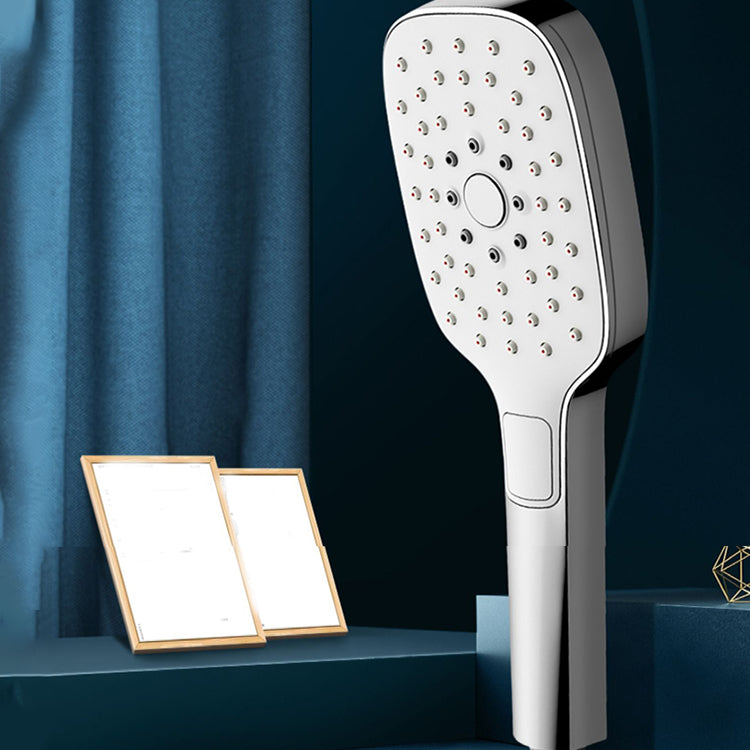 Modern Rectangular Hand Shower Adjustable Spray Pattern Wall-Mount Hand Shower