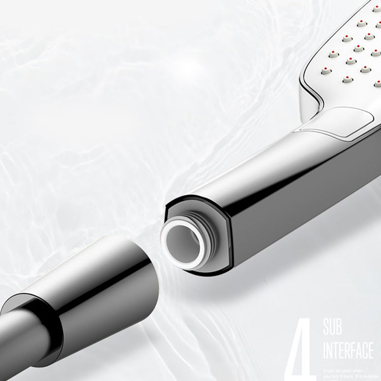 Modern Rectangular Hand Shower Adjustable Spray Pattern Wall-Mount Hand Shower