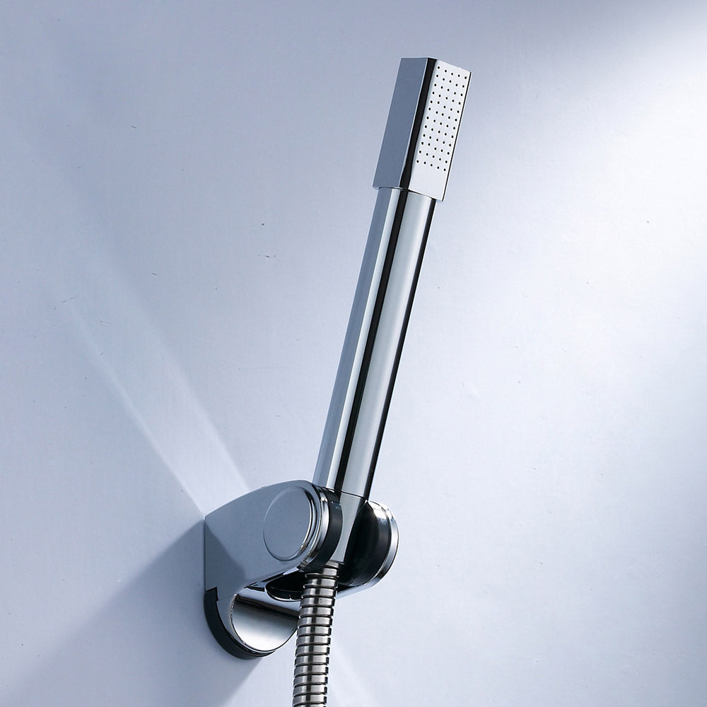 Simple Handheld Shower Head Square 304 Stainless Steel Shower Head