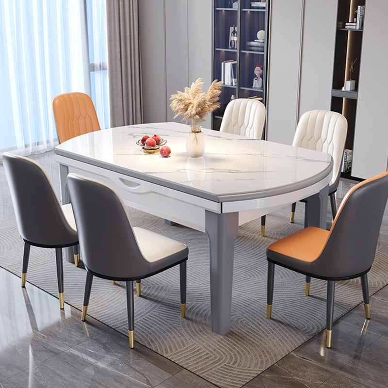 4 Legs Dining Room Table Extendable Dining Table for Kitchen
