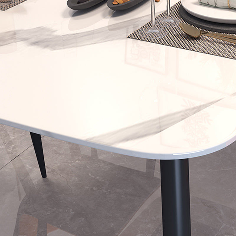 4 Legs Contemporary Dining Room Table Rectangle Dining Side Table