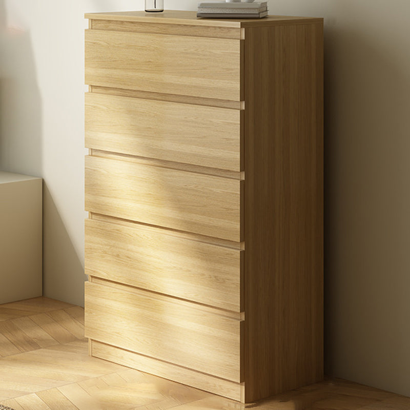 Contemporary Engineered Wood Vertical Storage Chest Bedroom Chest with Drawers