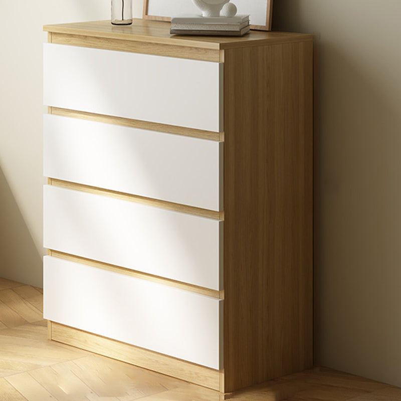 Contemporary Engineered Wood Vertical Storage Chest Bedroom Chest with Drawers