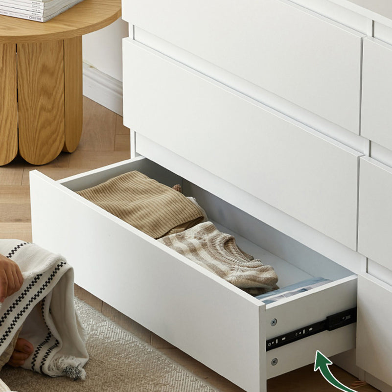 Contemporary Engineered Wood Vertical Storage Chest Bedroom Chest with Drawers