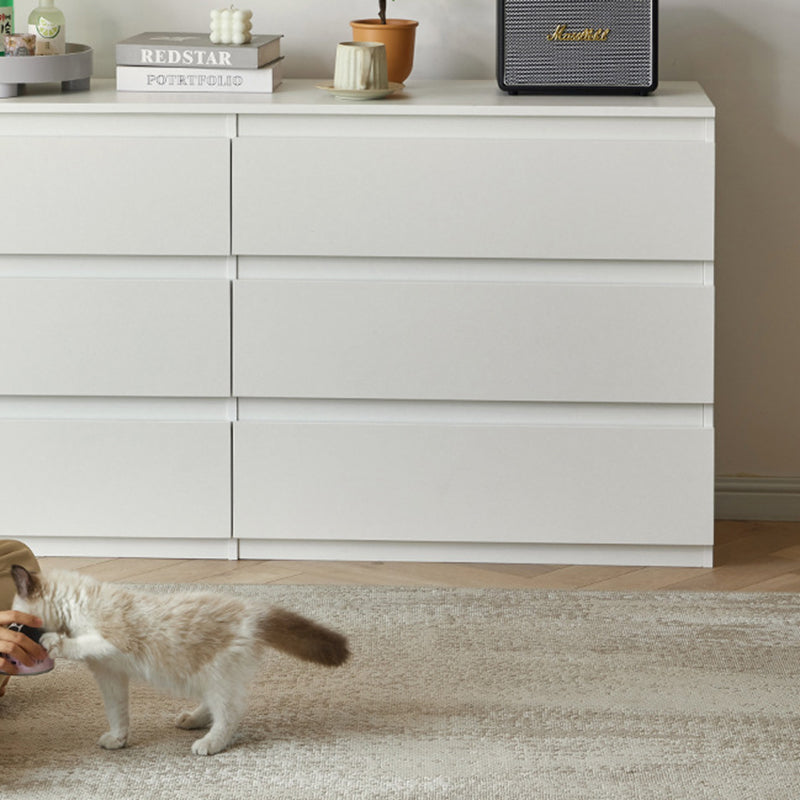 Contemporary Engineered Wood Vertical Storage Chest Bedroom Chest with Drawers