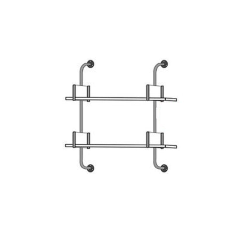 Glam Engineered Wood Bookshelf Floating White Closed Back Bookcase