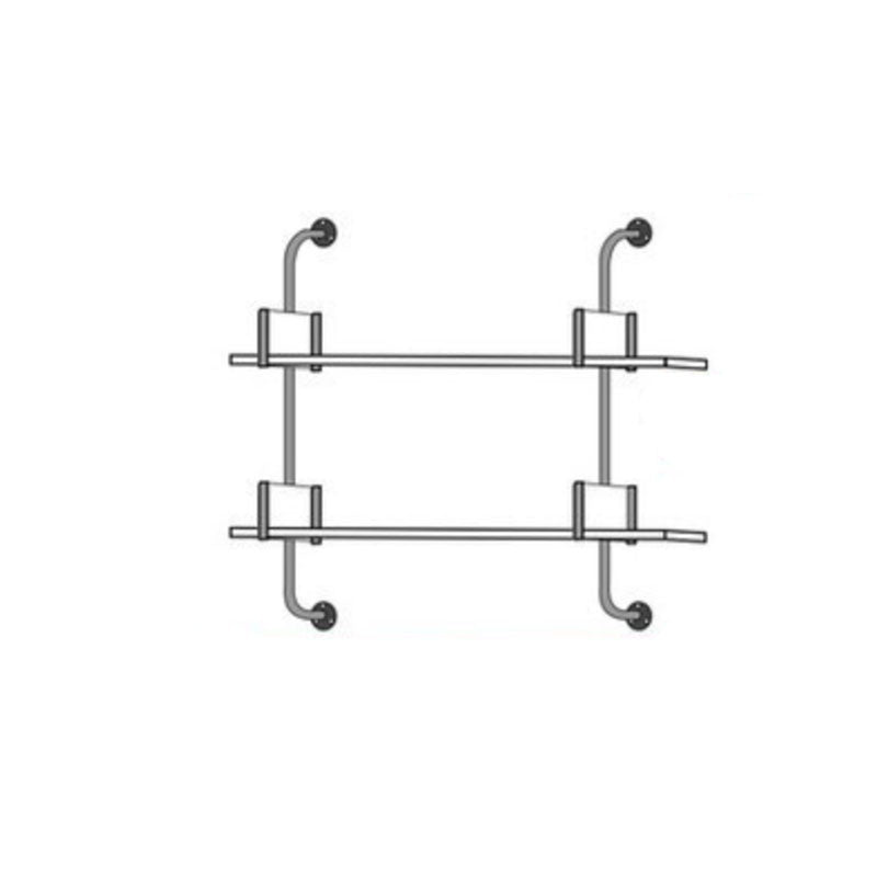 Glam Engineered Wood Bookshelf Floating White Closed Back Bookcase