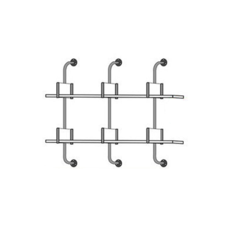 Glam Engineered Wood Bookshelf Floating White Closed Back Bookcase