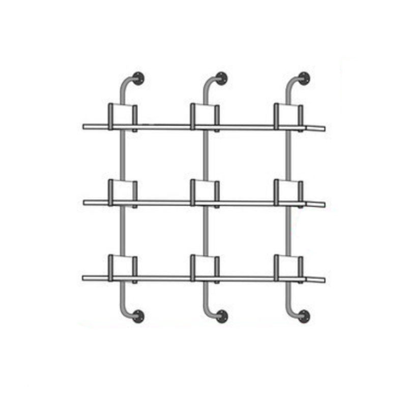 Glam Engineered Wood Bookshelf Floating White Closed Back Bookcase