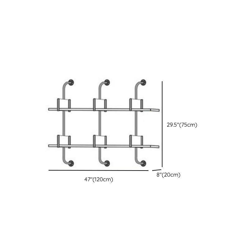 Glam Engineered Wood Bookshelf Floating White Closed Back Bookcase