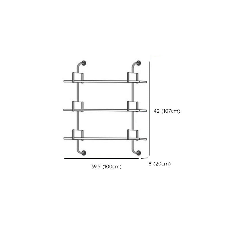 Glam Engineered Wood Bookshelf Floating White Closed Back Bookcase