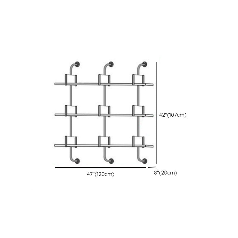 Glam Engineered Wood Bookshelf Floating White Closed Back Bookcase