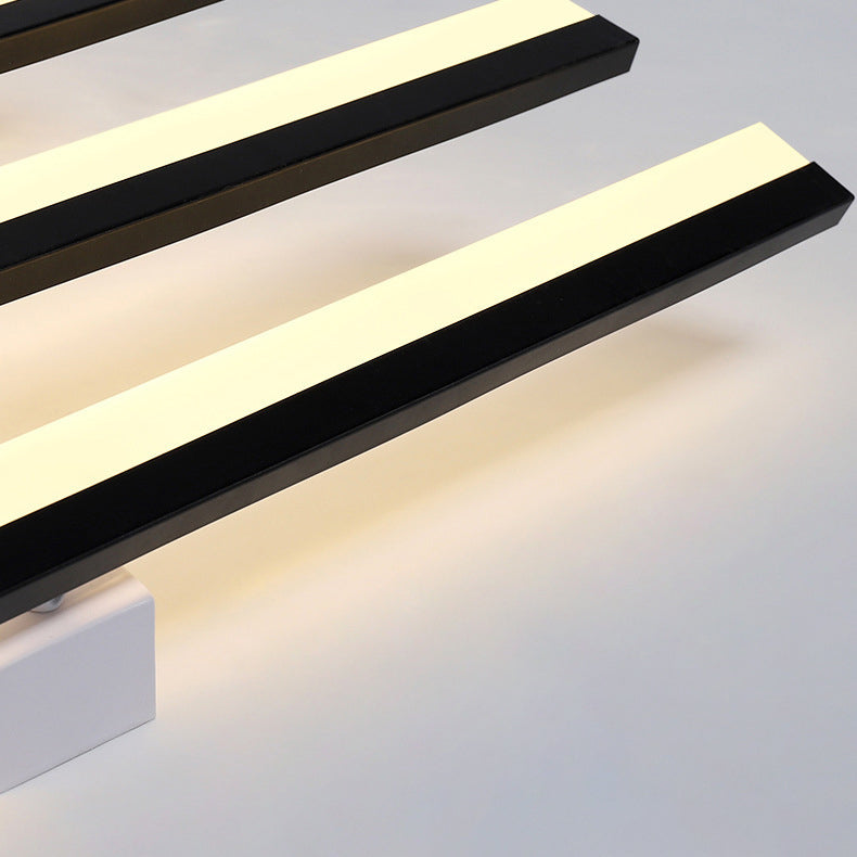 Metal Geometric Flush Mount Fixture Modern Flush Light Fixture in Black