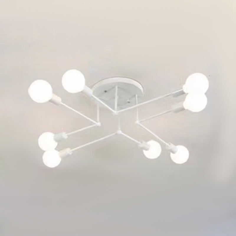 Sputnik Flush Mount Fixture Contemporary Metal Ceiling Light