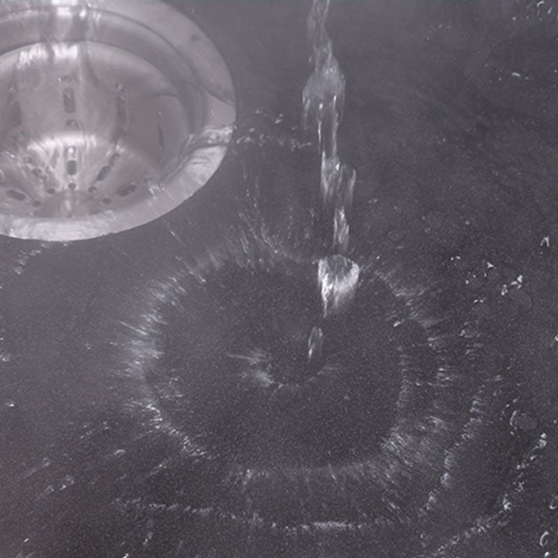 Quartz Kitchen Sink Undermount Round Shape Kitchen Bar Sink with Basket Strainer