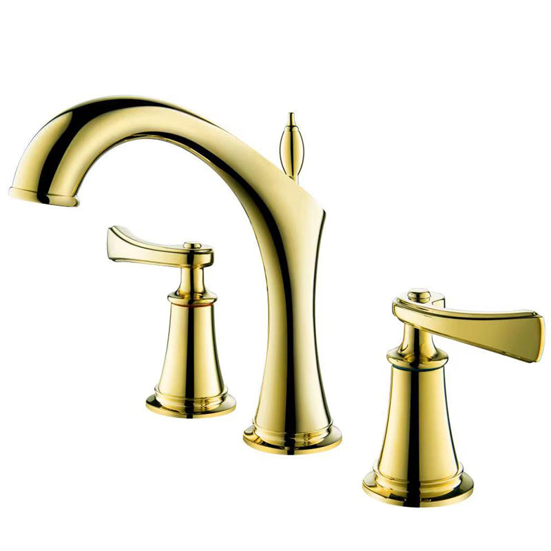 Deck Mounted Bathroom Faucet Modern Low Arc Roman Tub Faucet Trim
