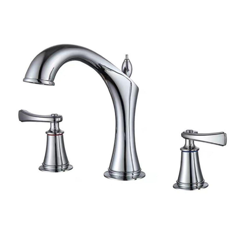 Deck Mounted Bathroom Faucet Modern Low Arc Roman Tub Faucet Trim