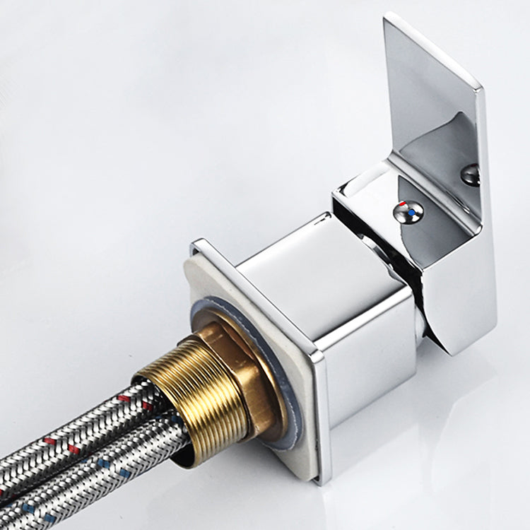 Contemporary Bath Faucet Trim Deck Mounted Low Arc Bathroom Faucet