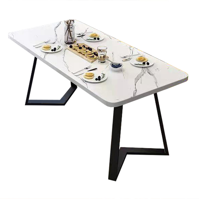 Modern Wood Dining Table Set 5 Pcs Dining Room Furniture Set
