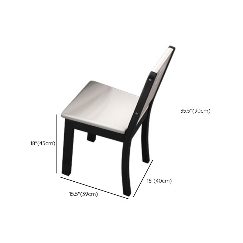 White Foldable Dining Table Set 1/7 Pcs Stone Dinette Set for Dining Room