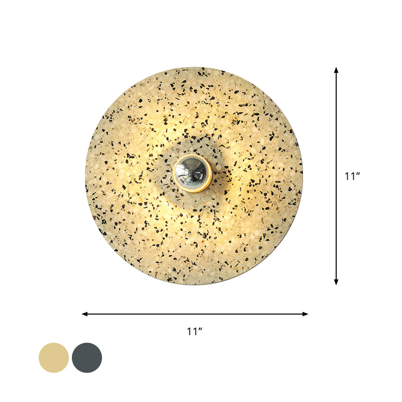 Terrazzo-plaat wandmontage lichte designer stijl 1-bulb Beige/Lake Blue Wall Lamp SCONCE voor de gang