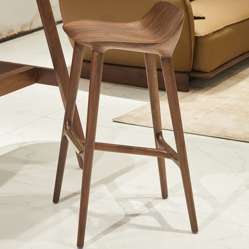 Indoor Solid Wood Bar Stool Living Room Bar Stool with Footrest