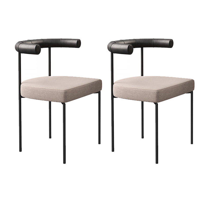 Modern Style Upholstered Counter Stool Low Back Barstool for Indoor