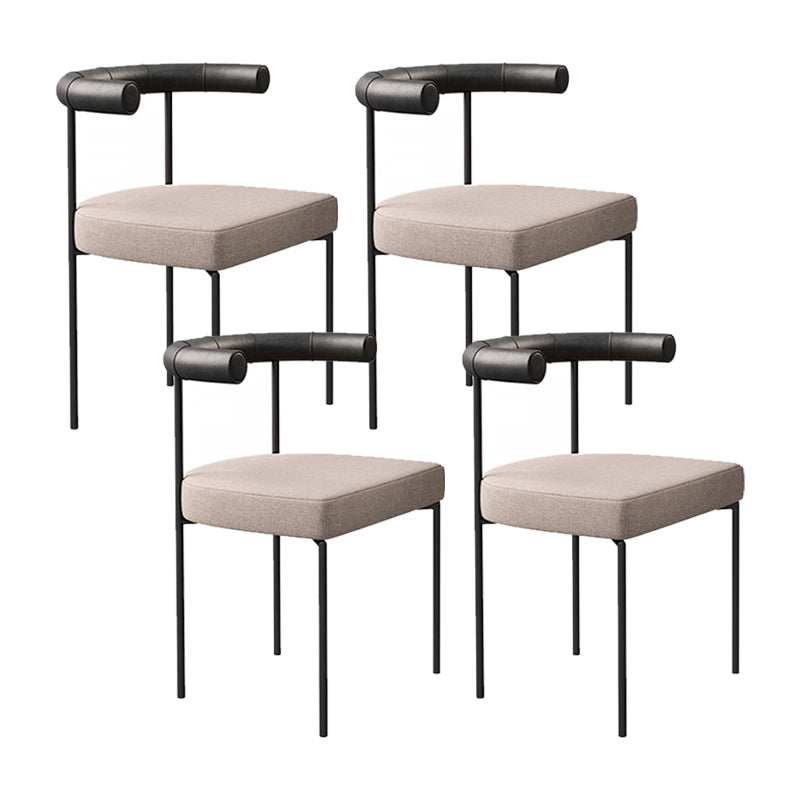 Modern Style Upholstered Counter Stool Low Back Barstool for Indoor