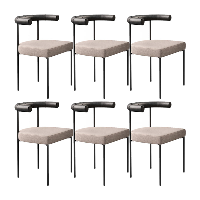 Modern Style Upholstered Counter Stool Low Back Barstool for Indoor