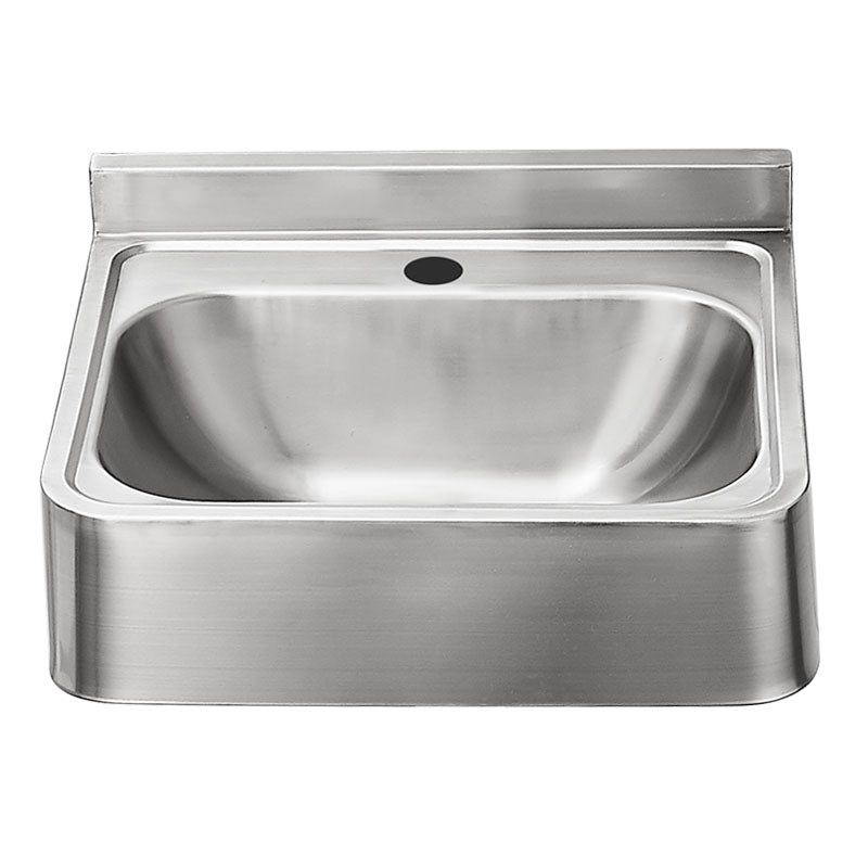 Contemporary Bathroom Sink with Pop-Up Drain Metal Rectangular Wall Mount Bathroom Sink