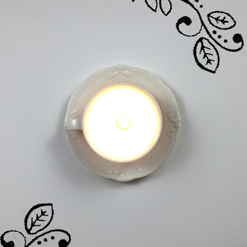 Weiße Kaffeetasse-Unterputzleuchte, moderne 1-Kopf-LED-Deckenleuchte aus Gips