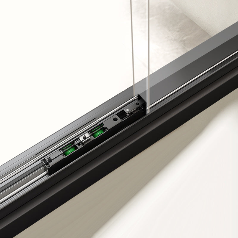 Semi-Frameless Single Sliding Shower Door Transparent Laminated Glass Shower Bath Door