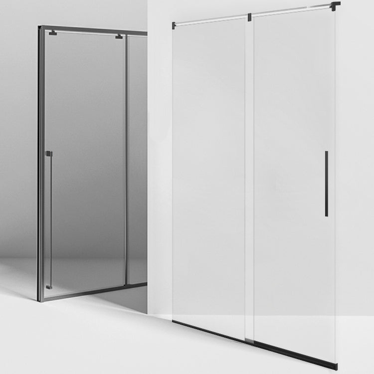 Semi-Frameless Single Sliding Shower Door Transparent Laminated Glass Shower Bath Door