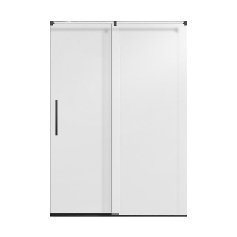 Semi-Frameless Single Sliding Shower Door Transparent Laminated Glass Shower Bath Door