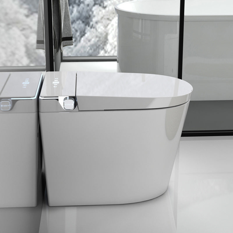 Simplicity Elongated All-in-One Bidet White Ceramic Smart Toilet Bidet with Heated Seat