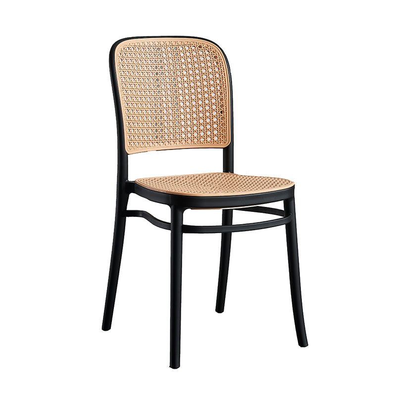 Tropical Plastic Outdoor Bistro Chairs Stacking Outdoors Dining Chairs