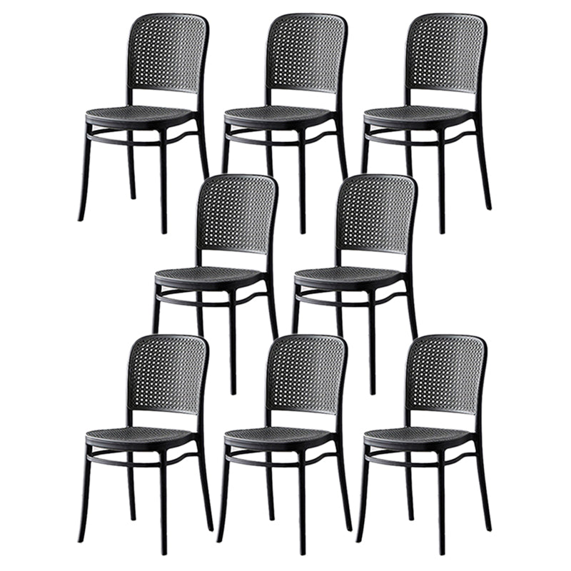 Tropical Plastic Outdoor Bistro Chairs Stacking Outdoors Dining Chairs