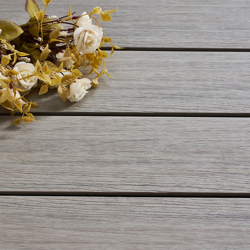 Composite Deck Tile Kit Embossed Nailed Pattern Patio Flooring Tiles