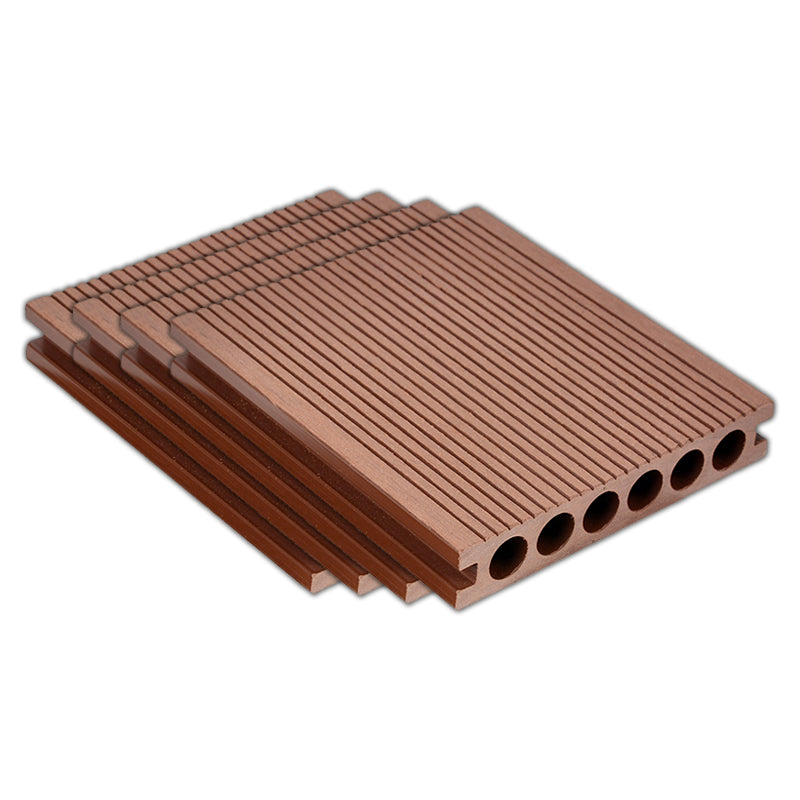 Composite Deck Tile Kit Embossed Nailed Pattern Patio Flooring Tiles